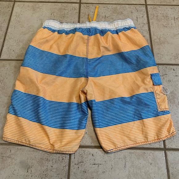 Ripzone Men's Striped Board Shorts Swim Trunks - Blue & Orange- Large - Picture 6 of 9